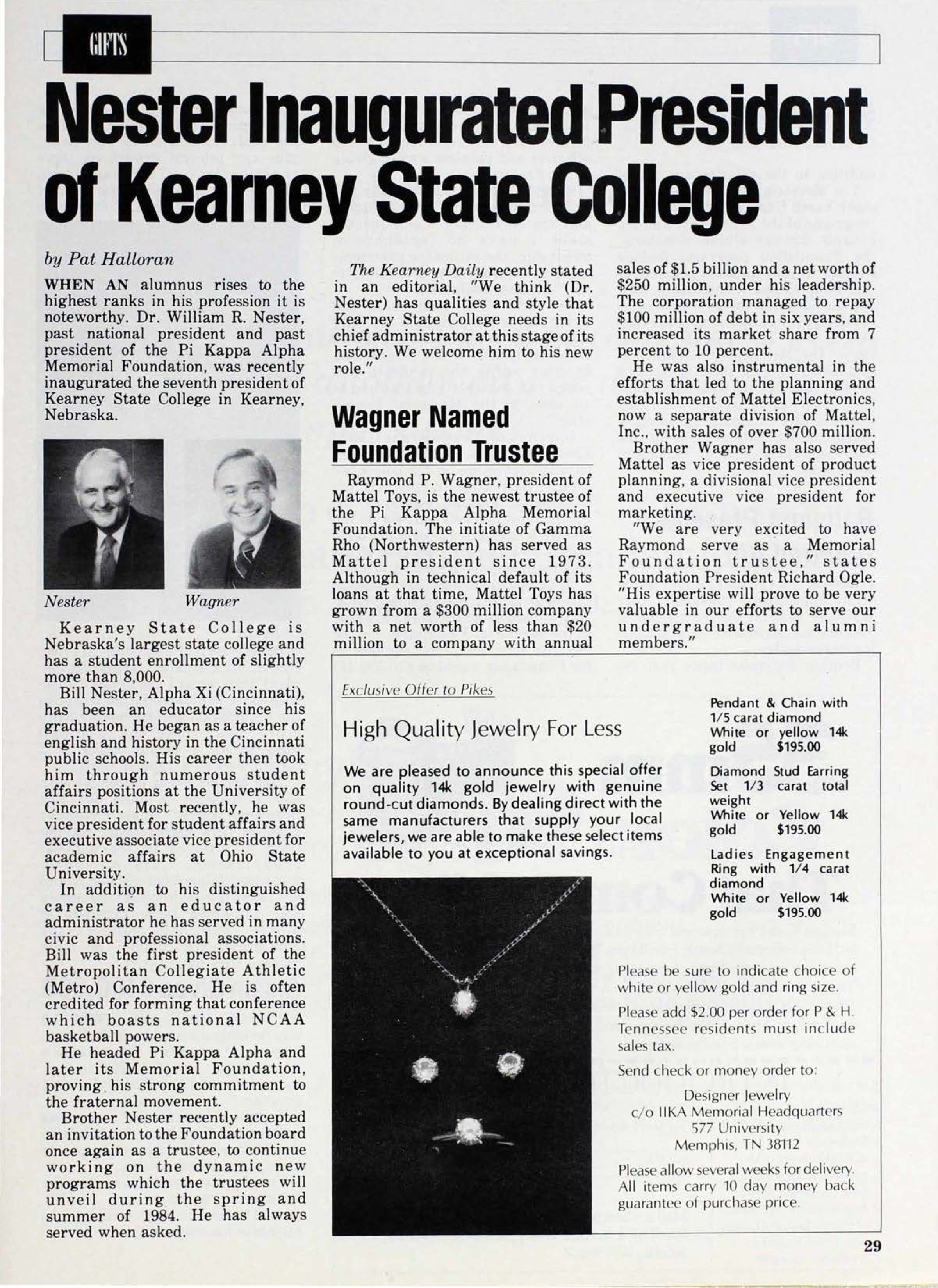 Designer Jewelry Advertisement, December 1983